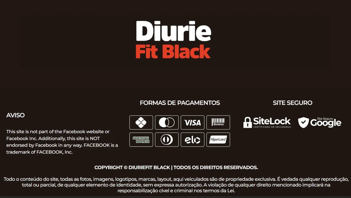 Rodapé Diurie fit black