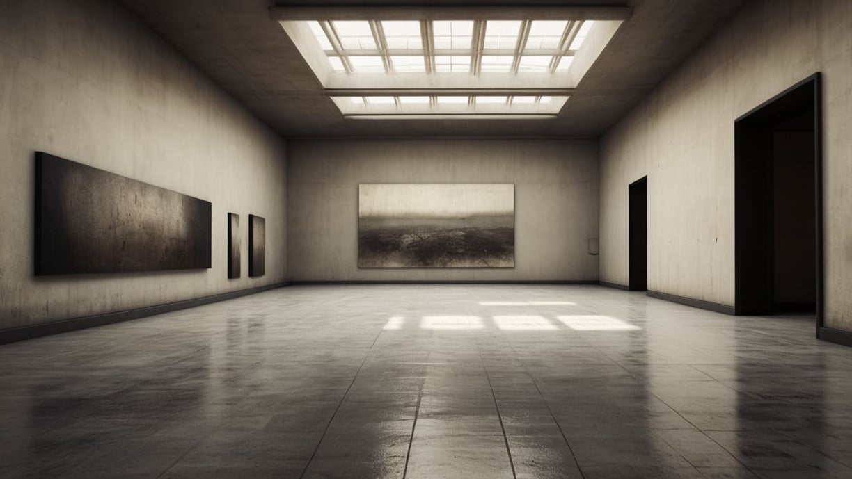 Espaço de Exposição com uma Instalação de Luz e Som Interativos