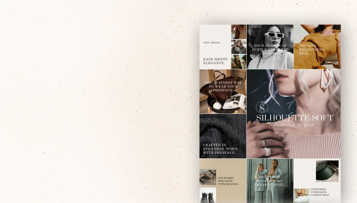 Instagram branding for a modern fashion label. By UrBrand Studio.