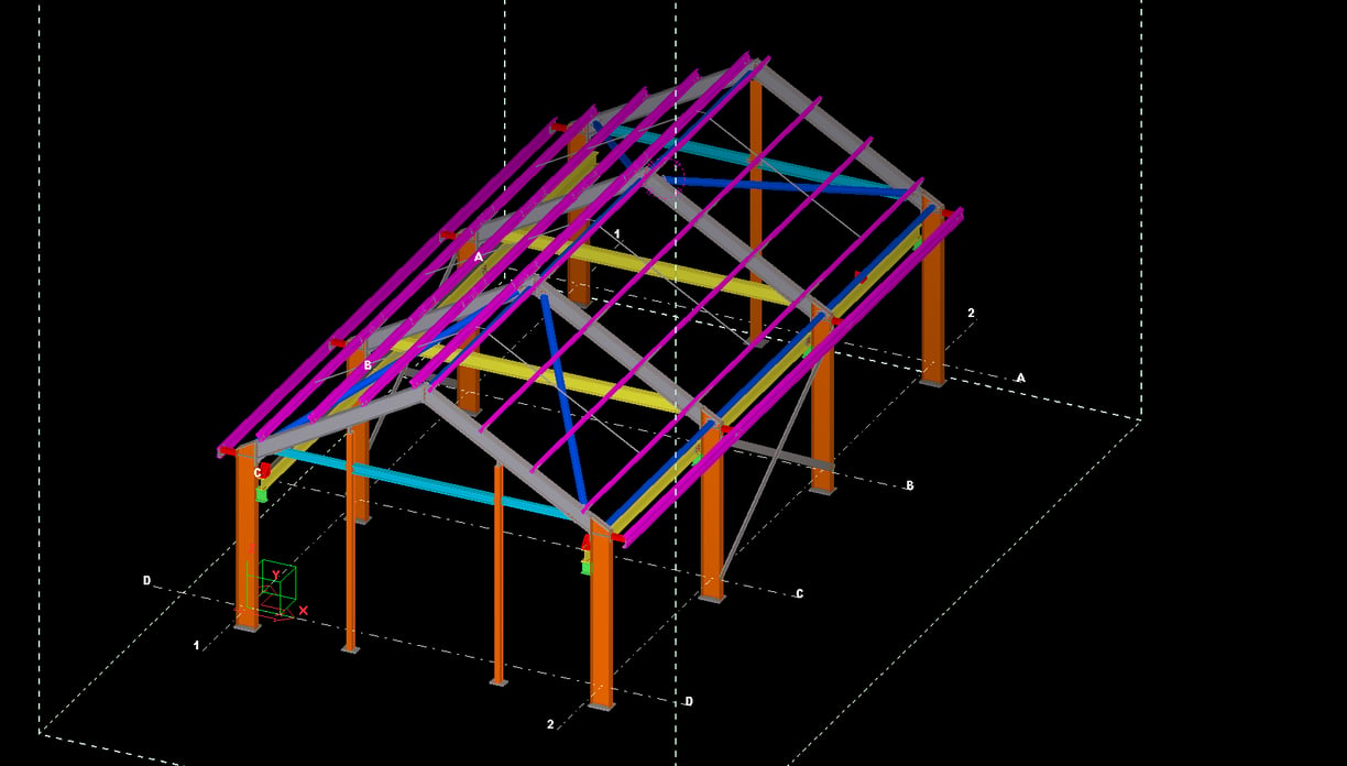 a building with a metal structure and a metal structure