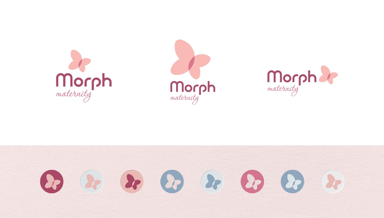 Pregnancy care brand identity and Logo variations