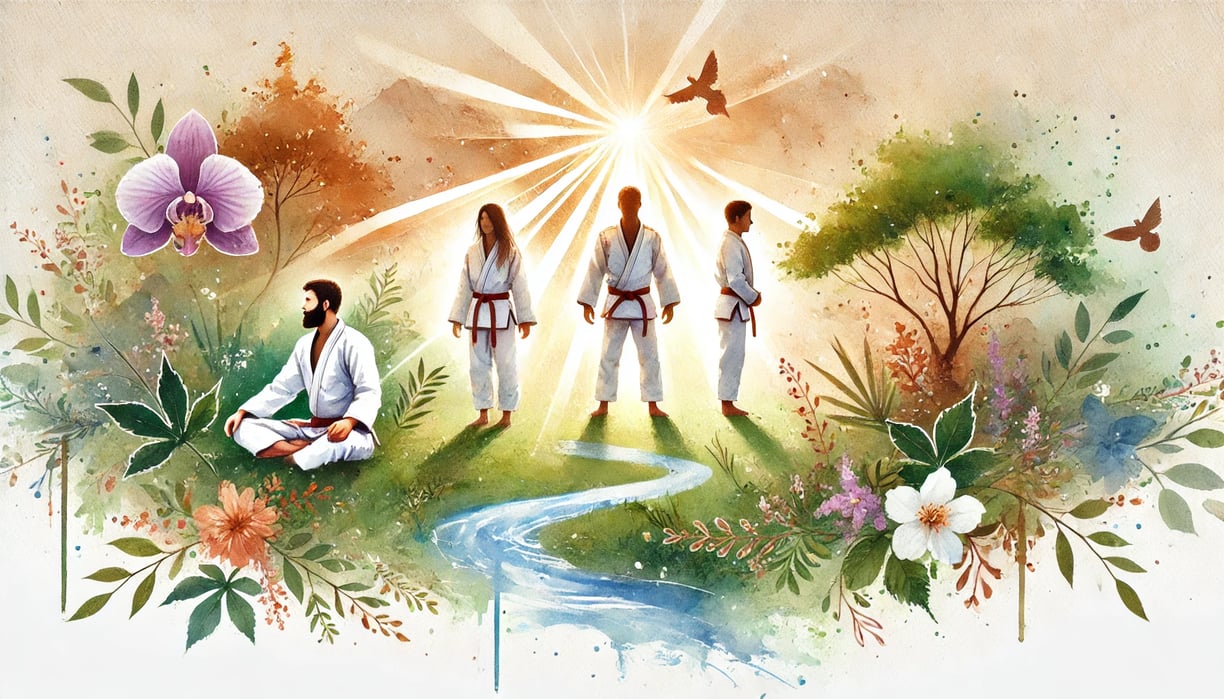 jiu-jitsu fighters at the horizon