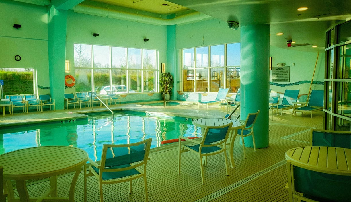 pool angle with windows