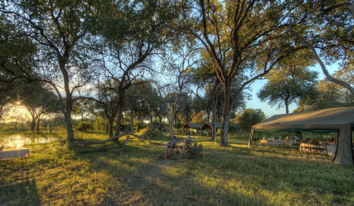 Mobile safari campsite Botswana