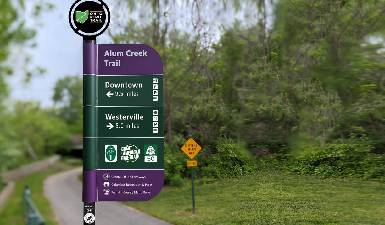 Central Ohio Greenway Trail Signage Graphic Design