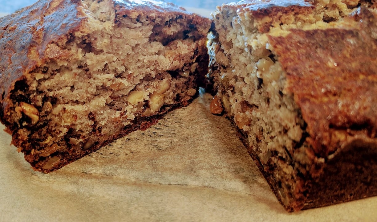 Banana Walnut Raisin Bread