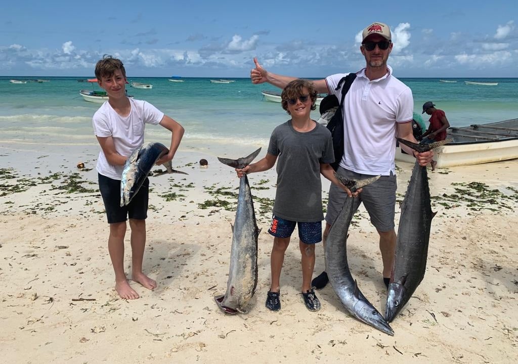 Zanzibar fishing trips - Group of anglers enjoying a day on the water