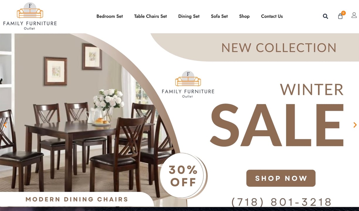 Family furniture outlet website