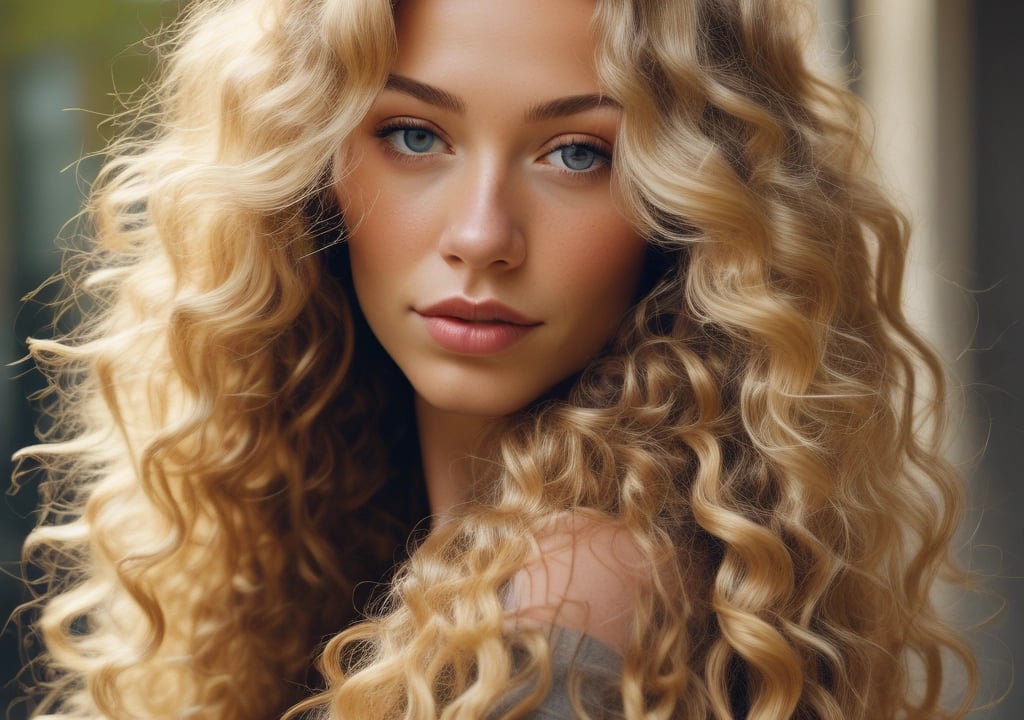 a woman with blonde hair and blue eyes