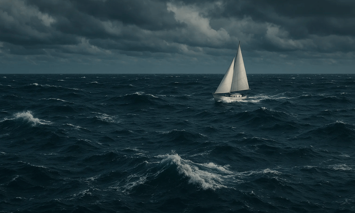 L'océan avec un bateau dessus - Journée mondiale des océans