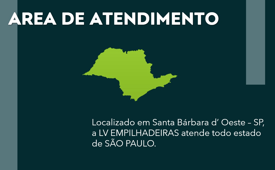 Area de atendimento da LV empilhadeiras elétrica