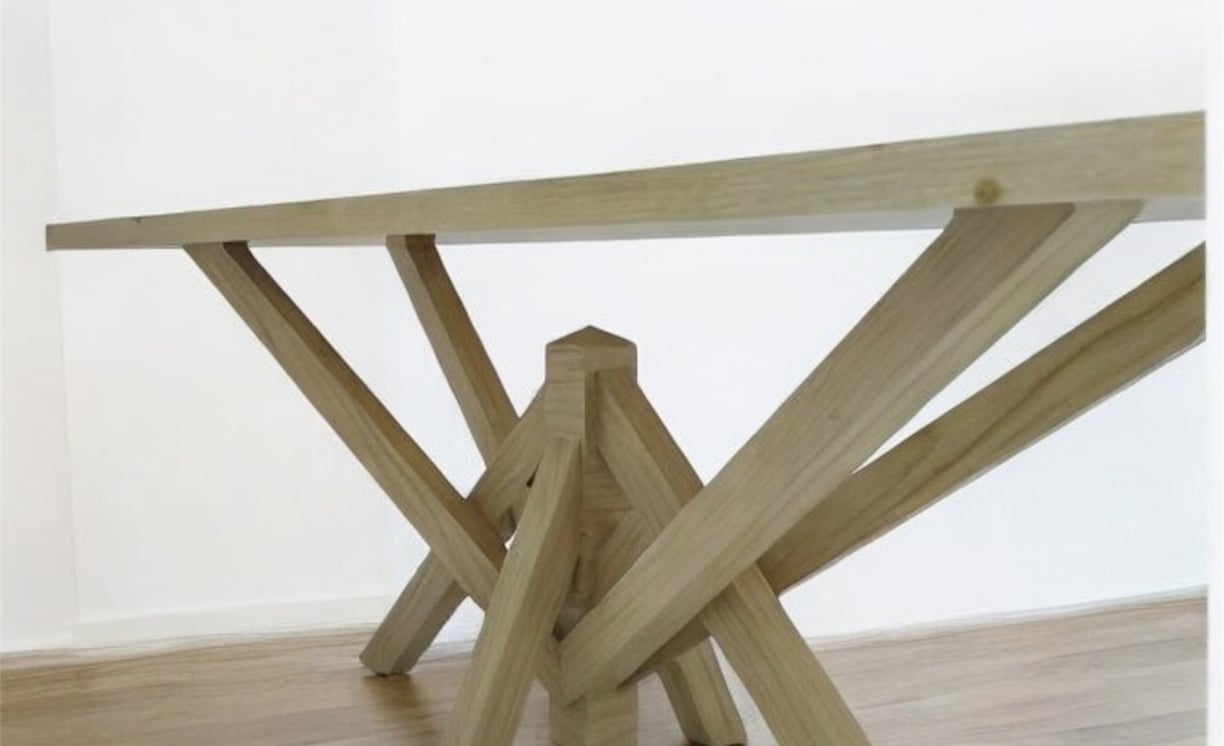 Pied de table bois massif