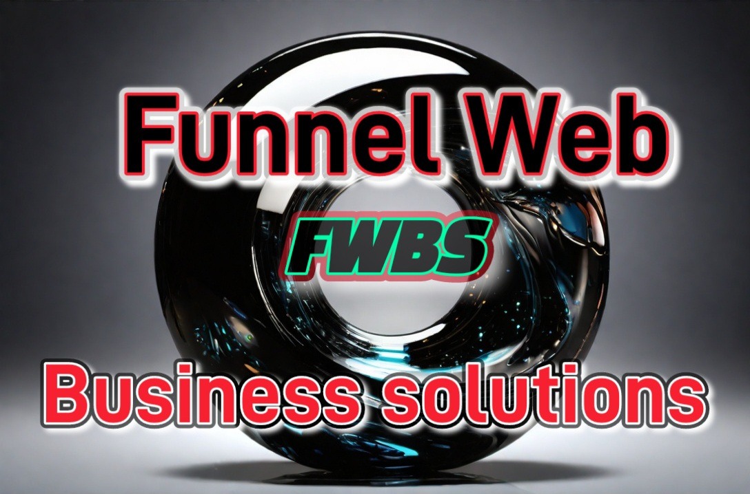 a business logo saying funnel web FWBS business solutions 