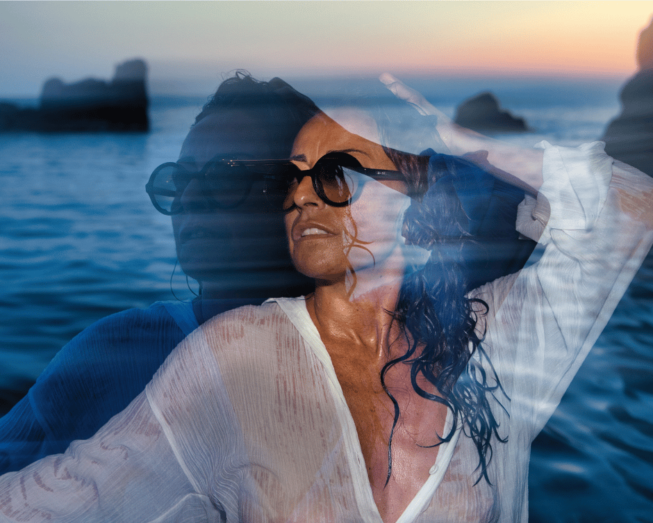 Ritratto, shooting fotografico, mare, modella, Genova 