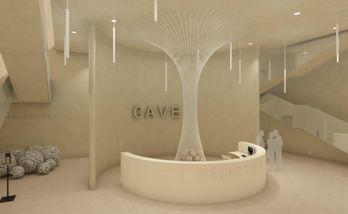 Viešbučio "Cave" recepcija