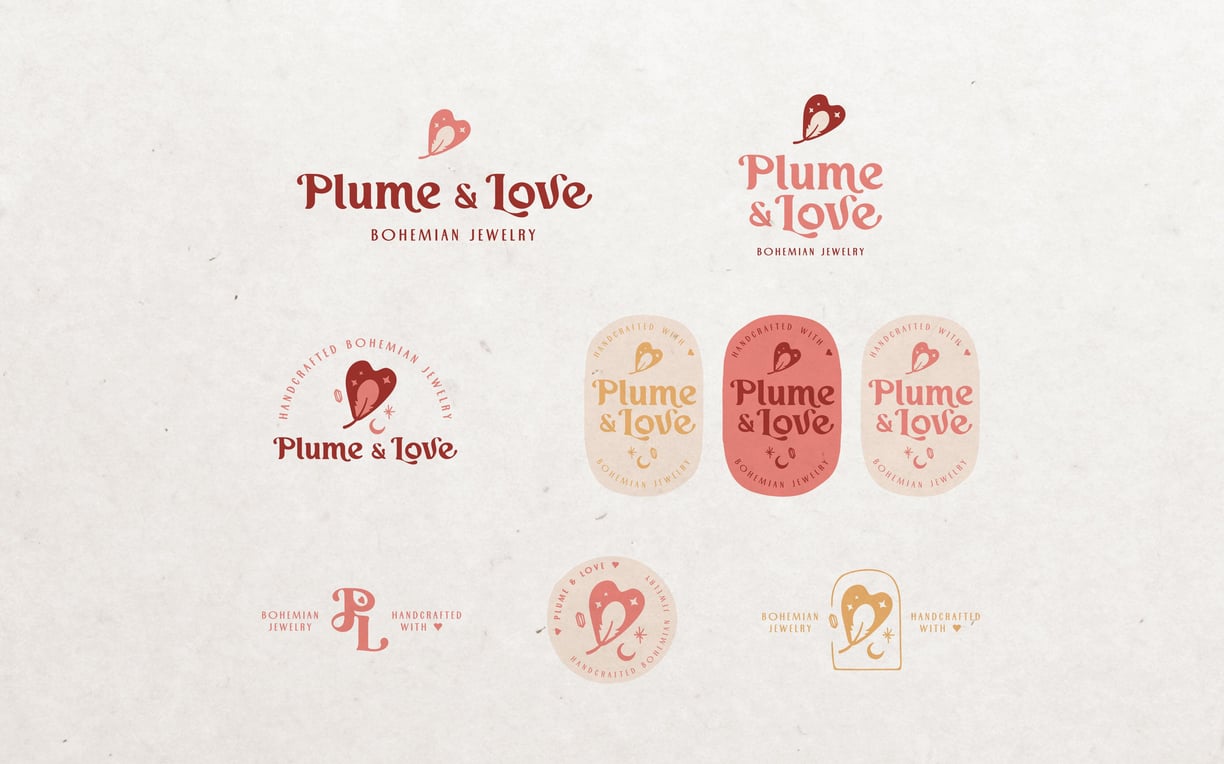 Planche logos Plume and Love