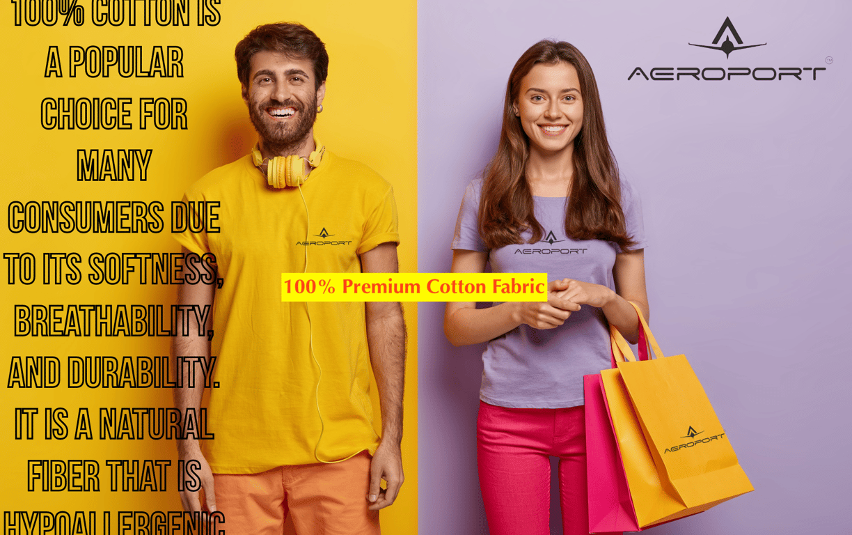 Aeroport Tshirts with pure cotton fabric