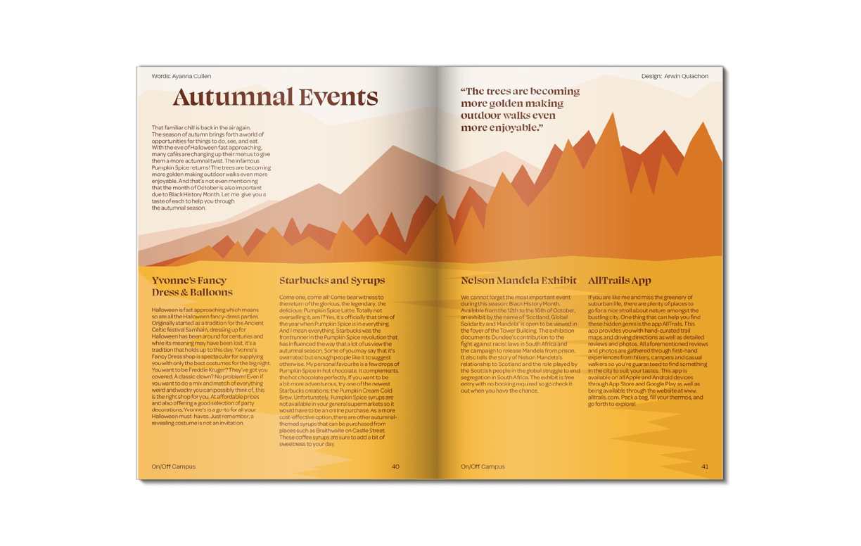 autumnal events spread