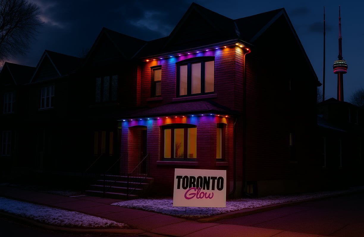 Celebright lighting system installed in soffits of a Toronto home by Toronto Glow