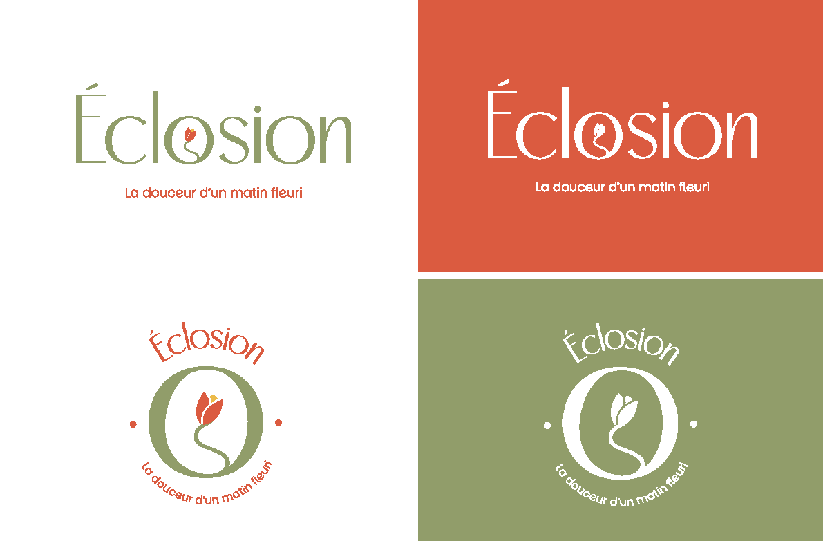 Logo - Identité visuelle - Éclosion - Fleuriste - Amy Atelier Graphique