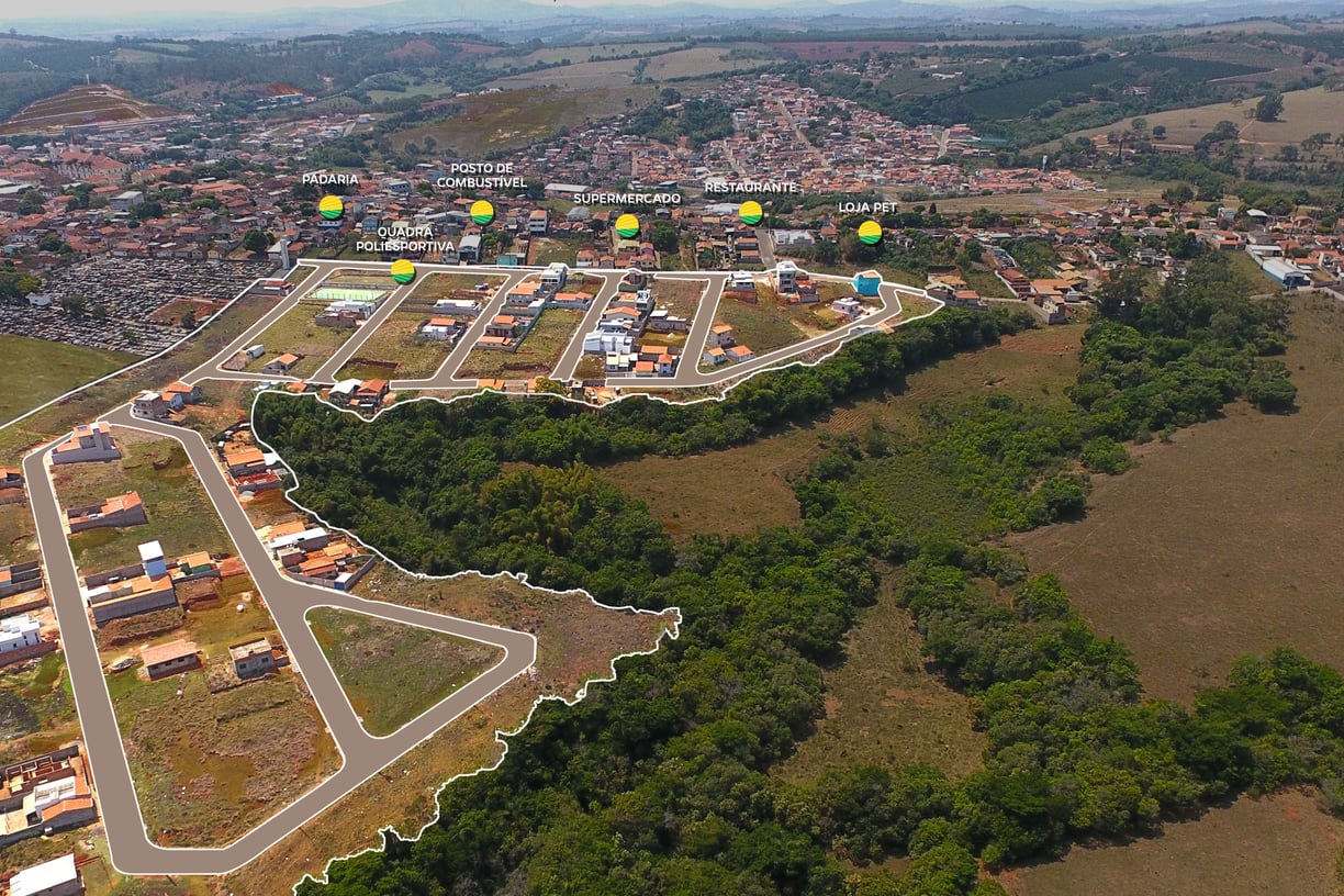 residencial vila reis vista aerea mapa lotes