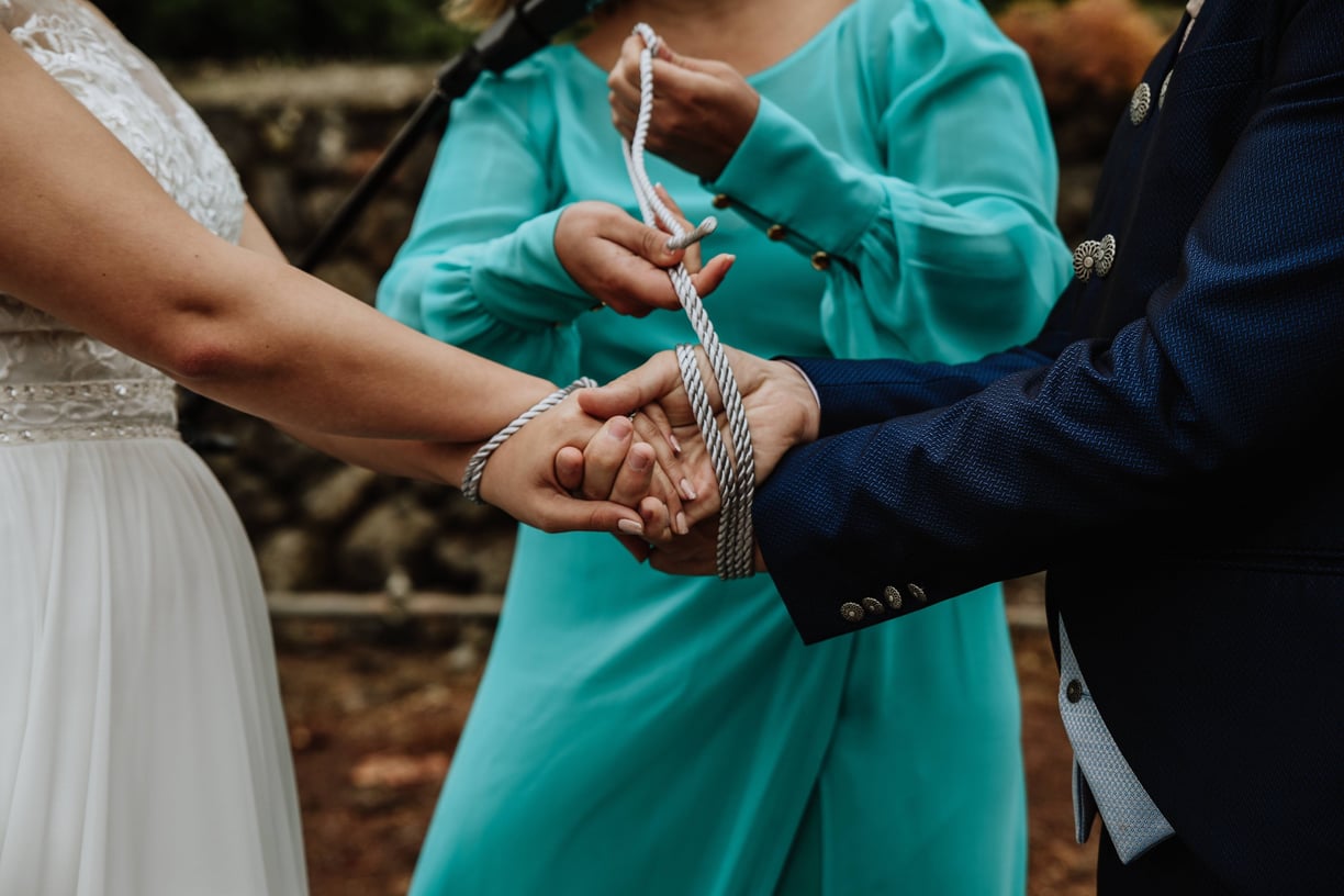 a couple - tie the knot on their special day