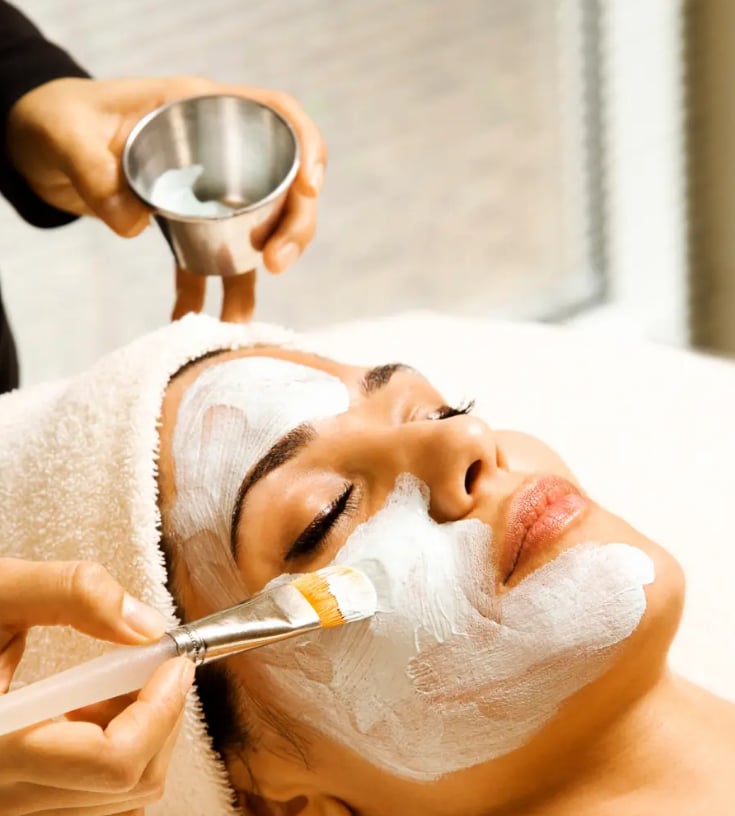 women with facial