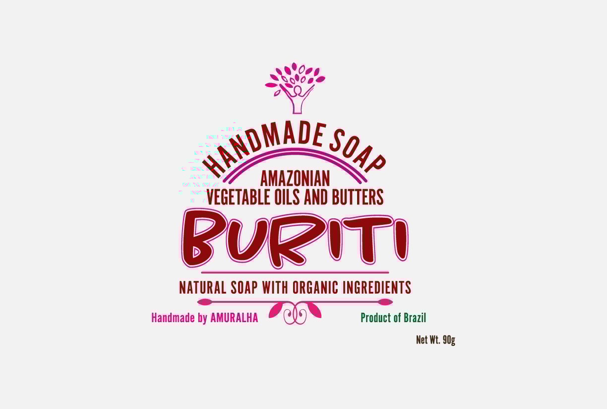 Handmade Soap - Buriti, rótulo para embalagem