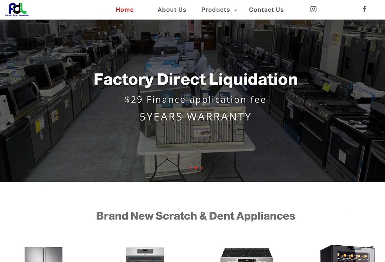 Factory direct liquidation website