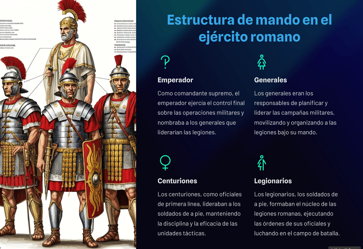 estructura de mando del ejercito romano