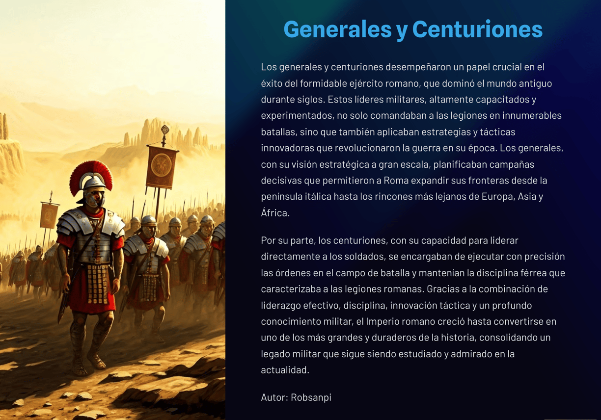 generales y centuriones