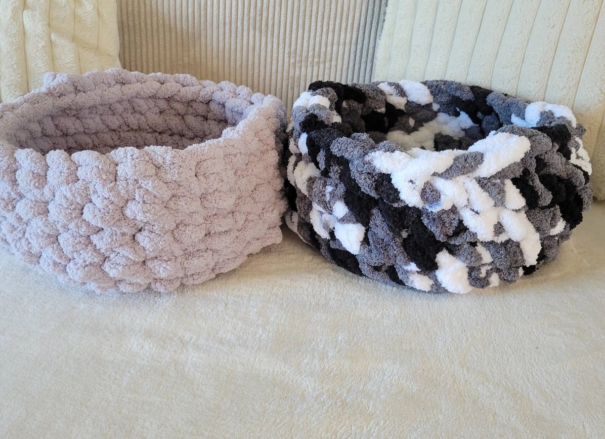 aalessa creations panier chat lit  crochet laine xl plaids artisan fait main saint valentin