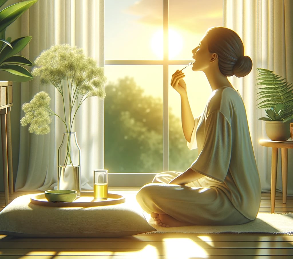 a woman sitting on a floor with a glass of wine