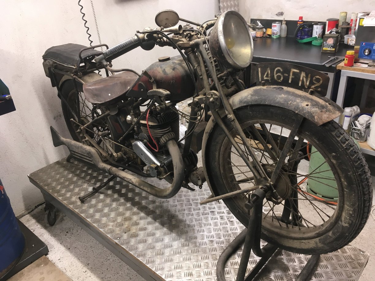 restauration moto ancienne alcyon 350 mt
