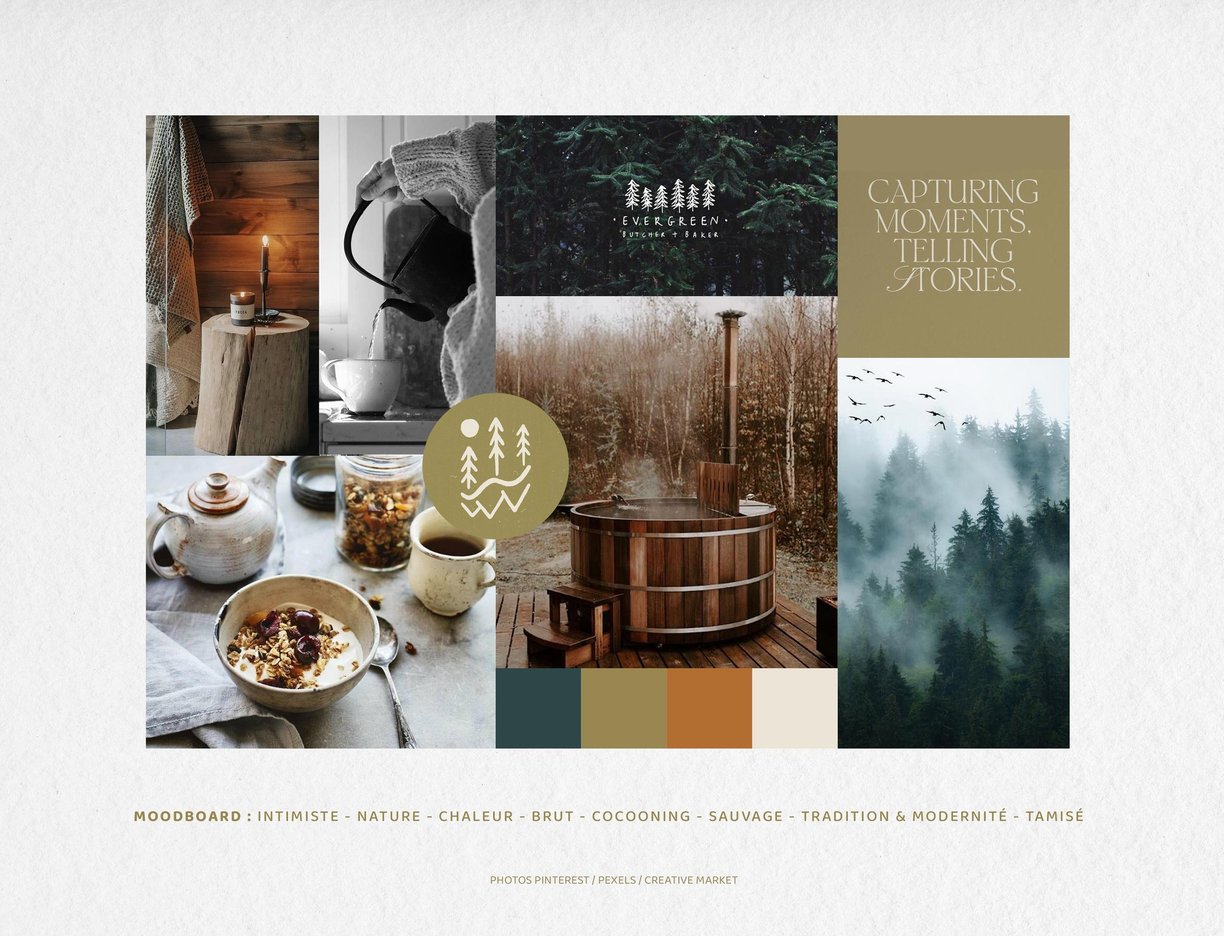 Moodboard Maison d'hôtes dans les Pyrénées