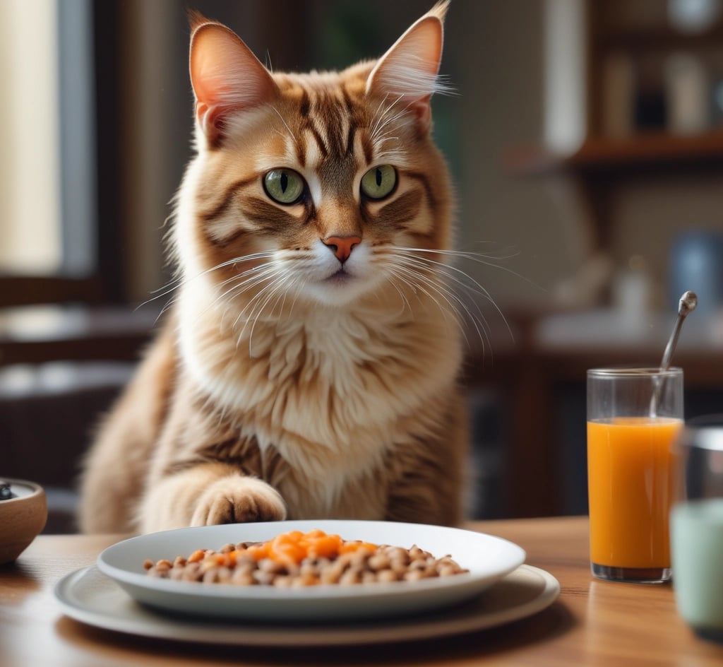 a cat sitting in a tin of frisine cat food