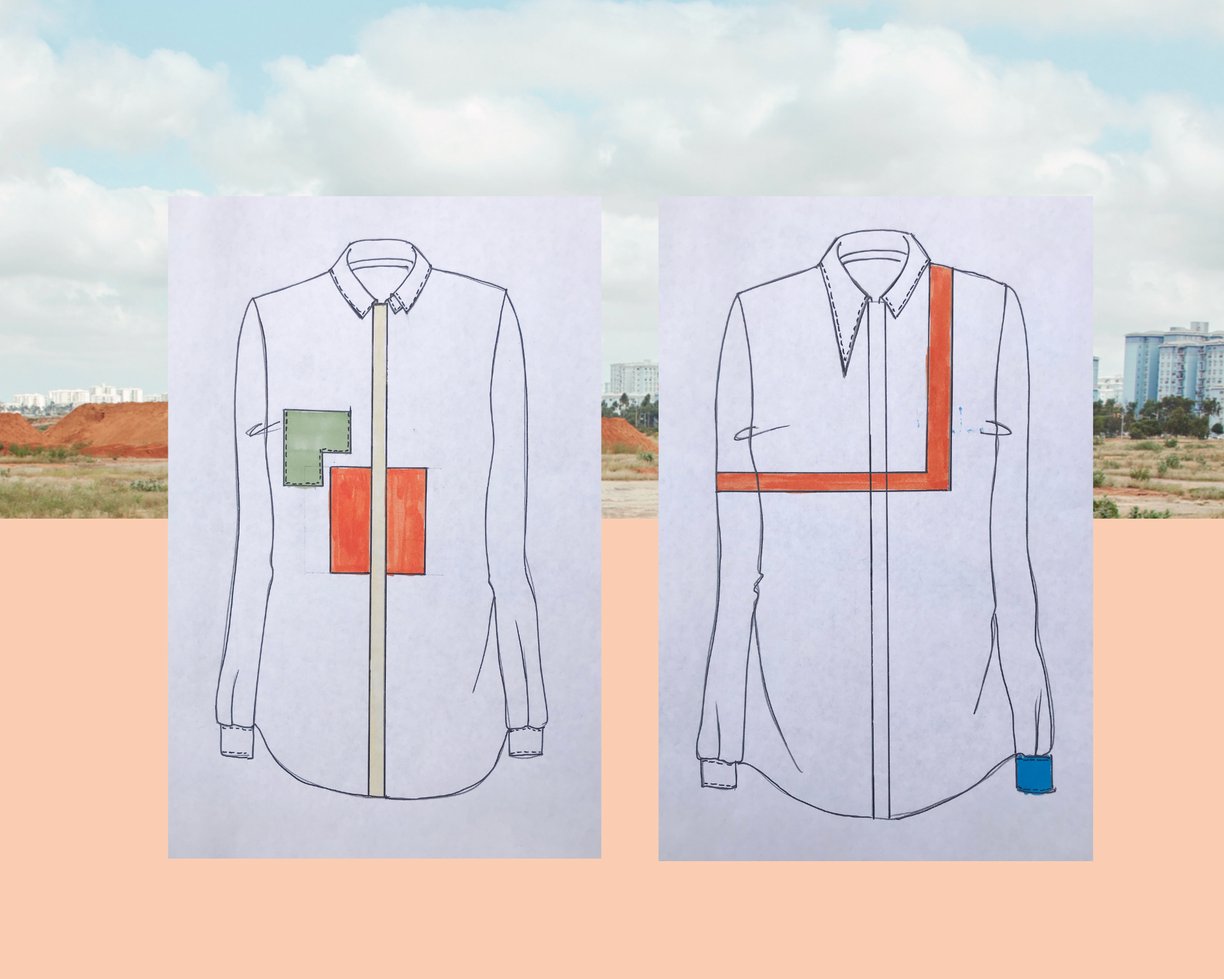 a drawing of a shirted shirt with a tie dye dye
