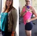 before and after photos of woman who lost weight