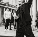 Man selling on the street