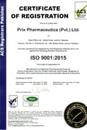 ACS ISO certificate of manufacturing