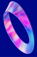 a ring with a colorful colored band