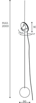 dibujo lampara colgante y regulable