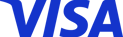 Blue Visa card accept here logo