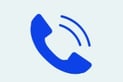 Blue phone icon