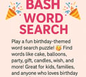 Birthday Word Search