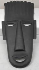 "Ethnic Bastar-style iron mask–handcrafted cultural wall piece-for worldwide trade"