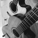Two acoustic guitars for AJ Acoustic Duo