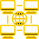 Computers interconnected over Internet