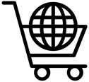 Icon for E-Commerce website design, linking to the website form.