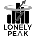 The Logo for LonelyPeak, a client of SquareKey Studio